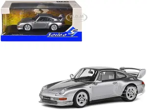 1993 Porsche 911 (993) RS Clubsport Polar Silver Metallic 1/43 Diecast Model Car by Solido