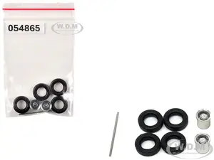 Rear Low Profile Wheelset Chrome 1/87 (HO) Plastic Model by Promotex