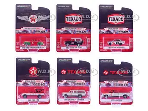 "Texaco Special Edition" Series 1 Set of 6 pieces 1/64 Diecast Model Cars by Greenlight