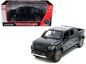 2024 Toyota Tacoma Trailhunter Edition Pickup Truck Black 1/24 Diecast Model Car