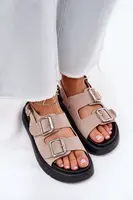 BIG STAR SHOES Semišové dámské sandály s přezkami Big Star