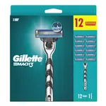 Gillette Holiaci strojček Mach3 Reg + 12 hlavíc