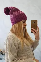marka niezdefiniowana Milano fleecová čepice K203 purple melange+dark purple
