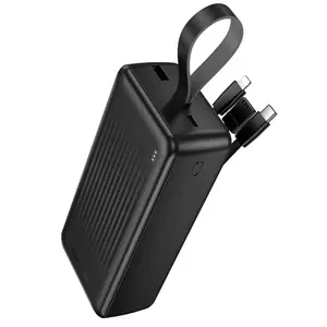 Borofone Powerbanka BJ79B 30 000 mAh, USB-A + kabely USB-C a Lightning, černá