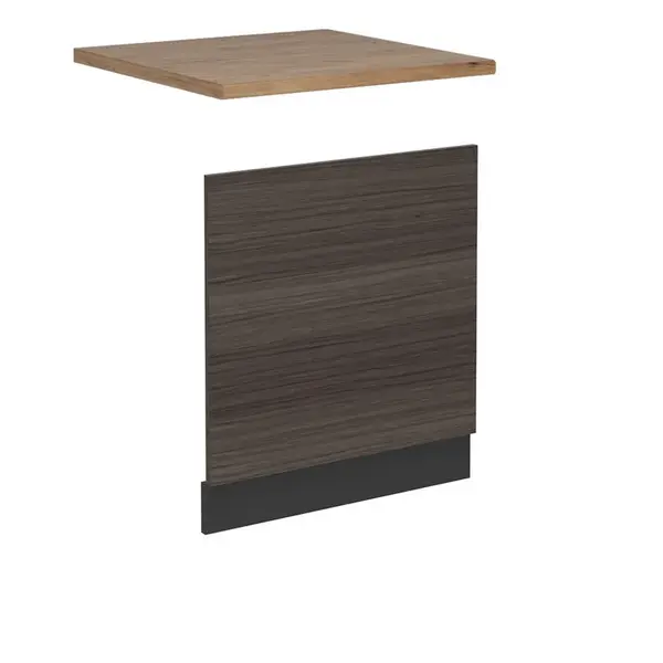 Vicco PŘEDNÍ PANEL R-Line Ušlechtilá šedá 60 cm , PD Dub