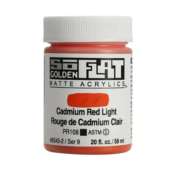 Akrylová barva Golden SoFlat Matte 59 ml - 6545 Cadmium Red Light