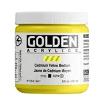 Akrylová barva Golden Heavy Body 237 ml - Cadmium Yellow Medium 1130