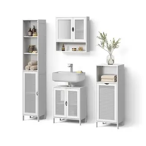 Livinity® KOUPELNOVÝ NÁBYTEK Mincio, Bílá, 4dílná