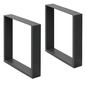 ECD-Germany NOHY K STOLU, sada 2 ks, 40 x 43 cm, antracit