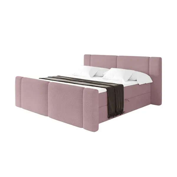 ALTDECOR POSTEL boxspring s matrací H4 - EVON Zanozek - 160x200 cm Růžová