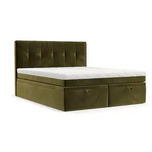 AltaBeds POSTEL BOXSPRING ARIVO 140/200 Olivově zelená