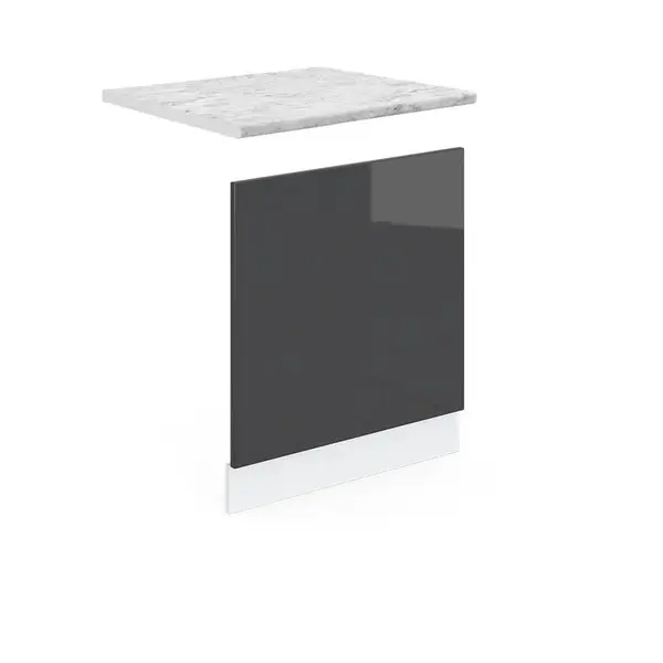 Vicco PŘEDNÍ PANEL R-Line Antracitový vysoký lesk 60 cm , PD Mramor