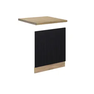 Vicco PŘEDNÍ PANEL Fame-Line Černý pruhovaný 60 cm , PD Dub