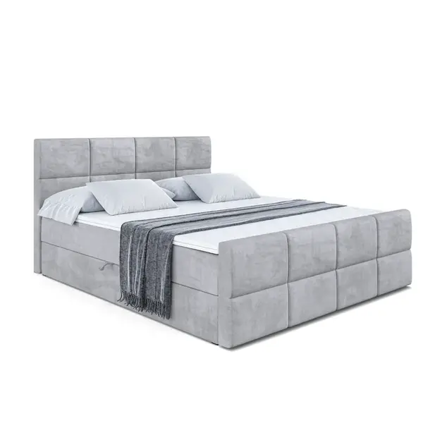 ALTDECOR AMERICKÁ postel ARDENI-Z – 140 × 200 cm – H3 – světle šedá