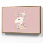 OnlyWow DOBÍJECÍ NOČNÍ LAMPIČKA Jednorožec - růžová - květiny 90x60 cm