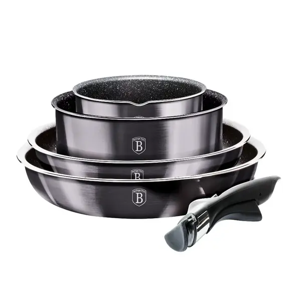 Berlingerhaus Sada nádobí s odnímatelnou rukojetí 9 ks Carbon PRO Line