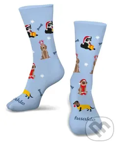 Ponožky Pes vianočný