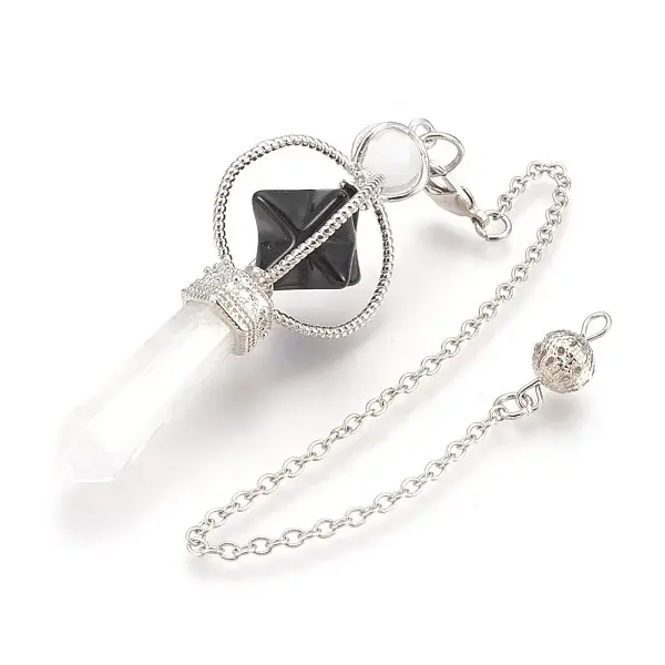Natural Dyed & Heated Black Agate Dowsing Pendulums