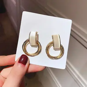 Alloy Resin Stud Earrings