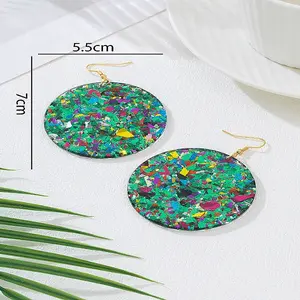 Acrylic Glitter Dangle Earrings for Women