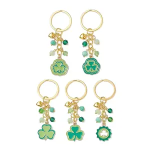 5Pcs Alloy Enamel Charm Keychains