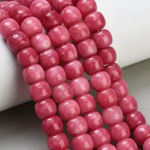 Dyed Natural White Jade Beads Strands