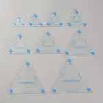 9 Pcs Transparent Acrylic Ruler Kit