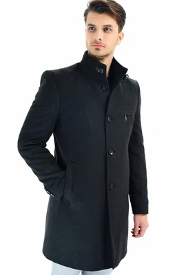 PLT8367 DEWBERRY MEN'S COAT-ANTHRACITE