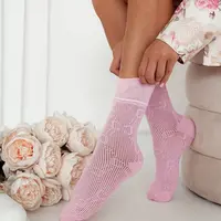 Milena Dámské Bavlněné Ponožky S Krajkou Bílé