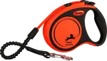 Samonavíjecí vodítko pro psy Flexi Xtreme páskové XS oranžové 3 m