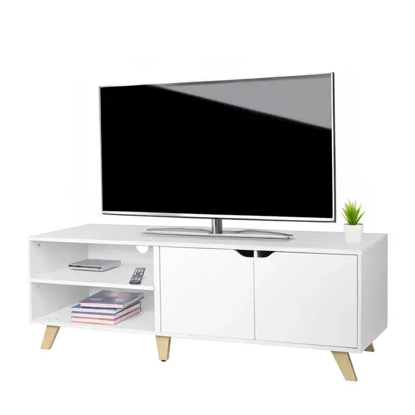 Relaxdays SKŘÍŇKA TV bílá 6 přihrádek