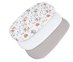 Medi Partners 3 – Pak – Fitted sheet for stroller – cotton – Jelonki – White – Gray