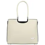 Dámská kabelka do ruky světle krémová - Delami Bella Rosa
