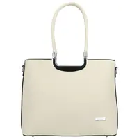 Dámská kabelka do ruky světle krémová - Delami Bella Rosa