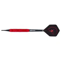 Šipky Unicorn Core Plus Rubberised Brass Red 3ks 18 g
