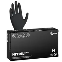 Nitrilové rukavice Espeon Nitril Ideal - 100 ks, černé, velikost M (100084) + dárek zdarma