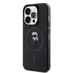 Zadní kryt Karl Lagerfeld IML Ikonik MagSafe pro Apple iPhone 15 Pro, černá