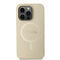 Ochranný kryt Guess Saffiano MagSafe pro Apple iPhone iPhone 15 Pro Max, béžová