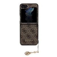 Zadní kryt Guess 4G Charms pro Samsung Galaxy Z Flip5, hnědá