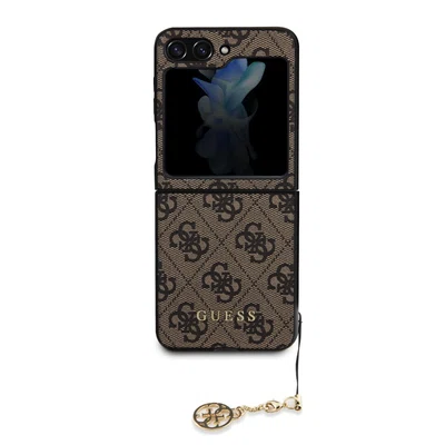 Zadní kryt Guess 4G Charms pro Samsung Galaxy Z Flip5, hnědá