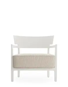 Venkovní křeslo CARA MAT, více variant - Kartell Barva: Bílá/béžová