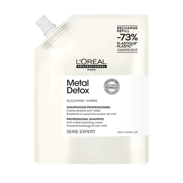 L'Oréal Professionnel Šampon pro barvené a poškozené vlasy, pro lesk vlasů, déletrvající barvu, bohatá textura Serie Expert Metal Detox (Professional 
