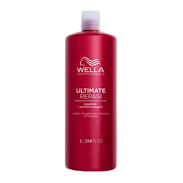 Posilující šampon pro poškozené vlasy Wella Professionals Ultimate Repair Shampoo - 1000 ml (99350167806) + dárek zdarma