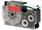 Kompatibilní páska s Casio XR-18RD1, 18mm x 8m černý tisk / červený podklad