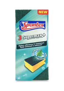 Spontex Supermax+ velká tvarovaná houba 3 ks