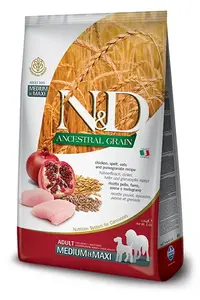 N&D Ancestral Grain Dog Adult Medium & Maxi Chicken & Pomegranate 12 kg