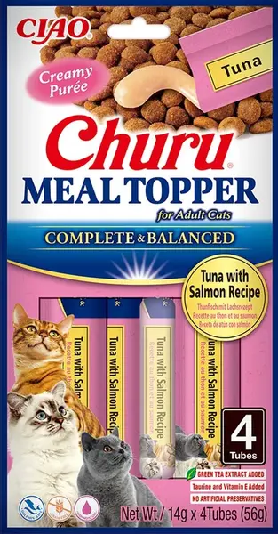 Inaba Cat Churu Meal Topper vlhké krmivo pre mačky - kuracie, hovädzie 4 x 14 g