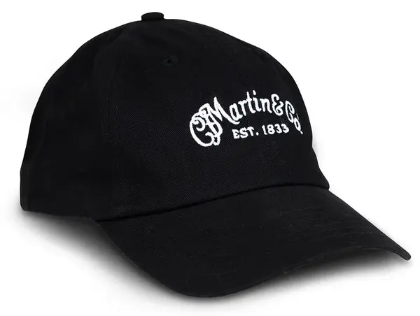 Martin Cotton Baseball Cap Black/White Logo