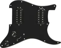 Fender Pre-Wired Strat Pickguard Quadra Tap HH Black