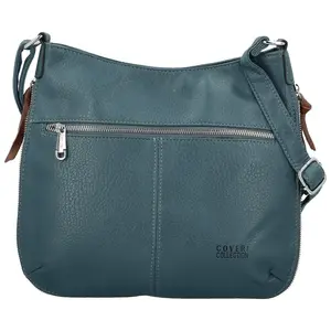 Módní dámská koženková crossbody kabelka Coveri Kisha, modrá